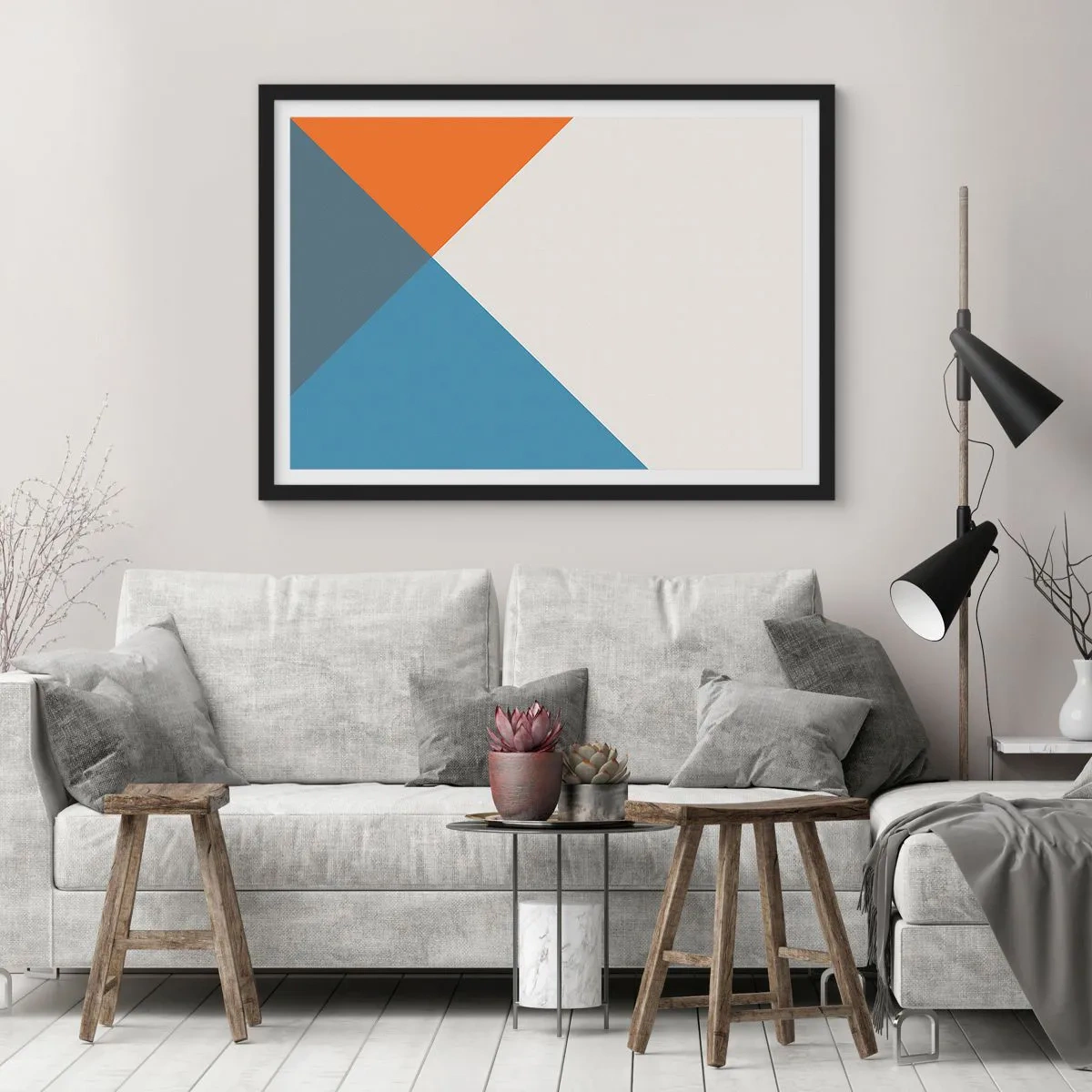 Affiche dans un cadre noir - Poster - Sous cette angle.... - 91x61 cm