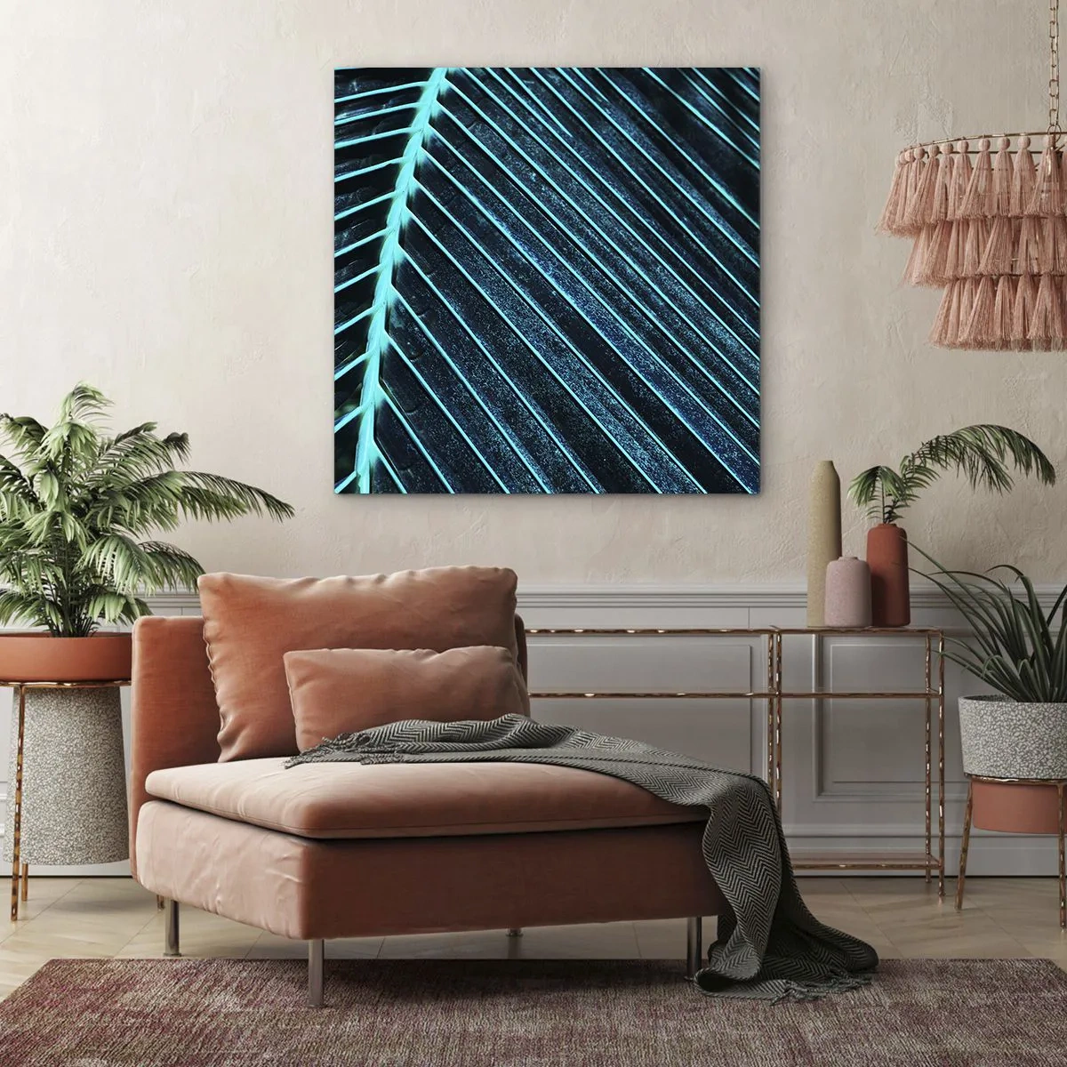 Impression sur toile - Image sur toile - Texture verte - 40x40 cm