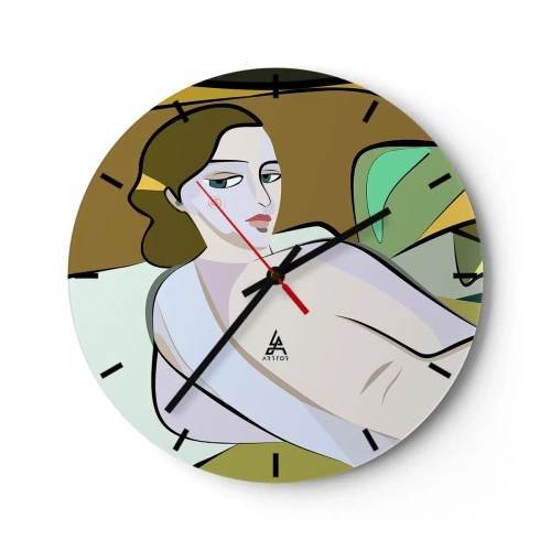 Horloge murale - Pendule murale - Portrait intime - 40x40 cm