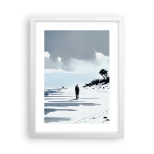 Affiche dans un cadre blanc - Poster - Seul à seul - 30x40 cm