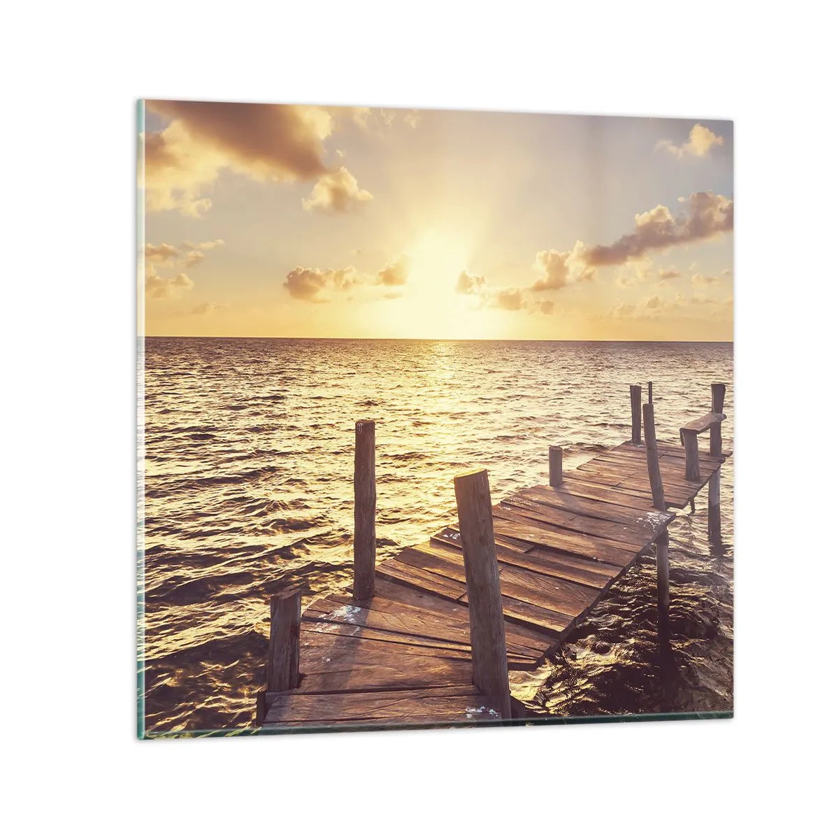 Impression sur verre - Image sur verre - La terre d'or de la douceur - 70x70 cm