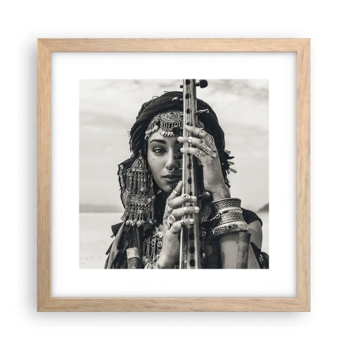 Affiche dans un chêne clair - Poster - Musique de l'Orient elle-même - 30x30 cm