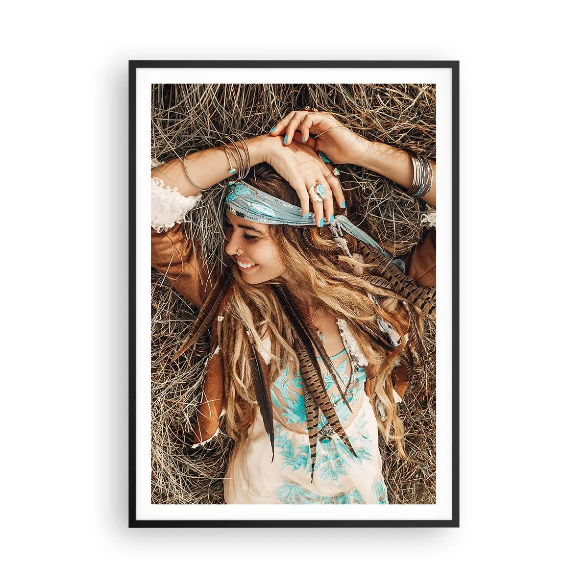 Affiche dans un cadre noir - Poster - En route vers les années d'amour - 70x100 cm