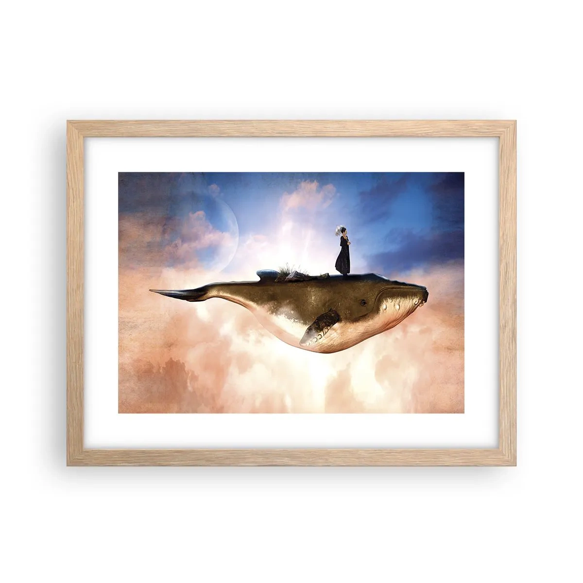 Affiche dans un chêne clair - Poster - Voyage irréel - 40x30 cm