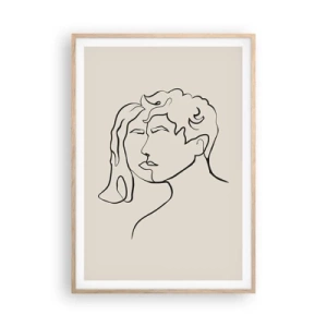 Affiche dans un chêne clair - Poster - Et l'unité est apparue - 70x100 cm