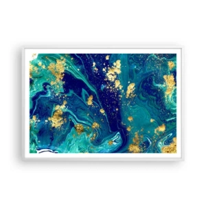 Affiche dans un cadre blanc - Poster - Les pétales du soleil - 100x70 cm