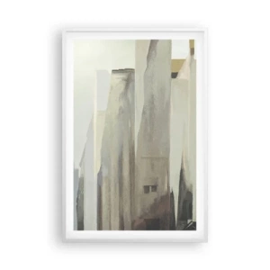 Affiche dans un cadre blanc - Poster - Rêve de la ville - 61x91 cm