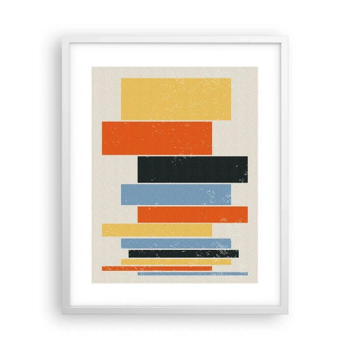 Affiche dans un cadre blanc - Poster - Notation musicale - 40x50 cm