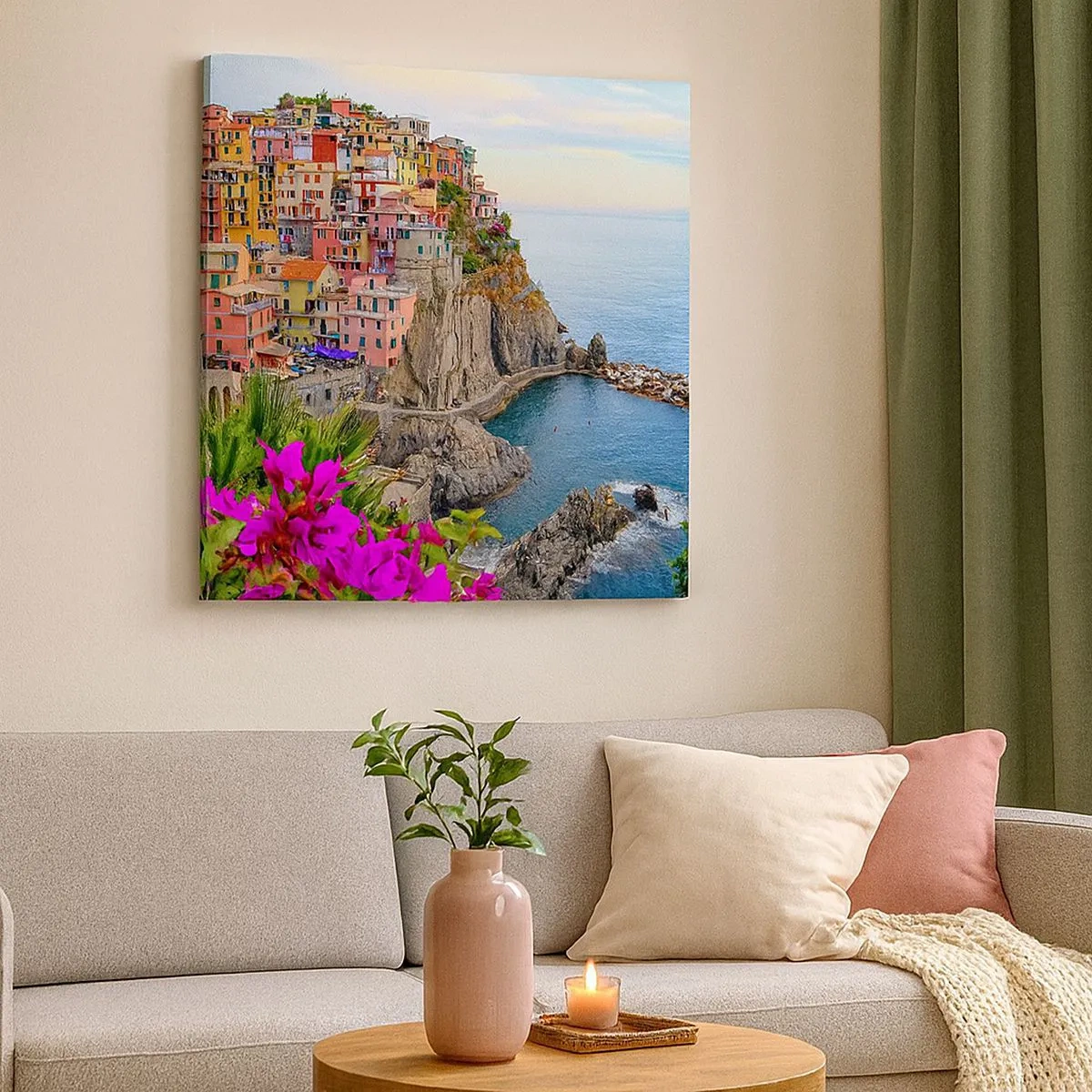 Impression sur toile - Image sur toile - La ville qui rit - 30x30 cm