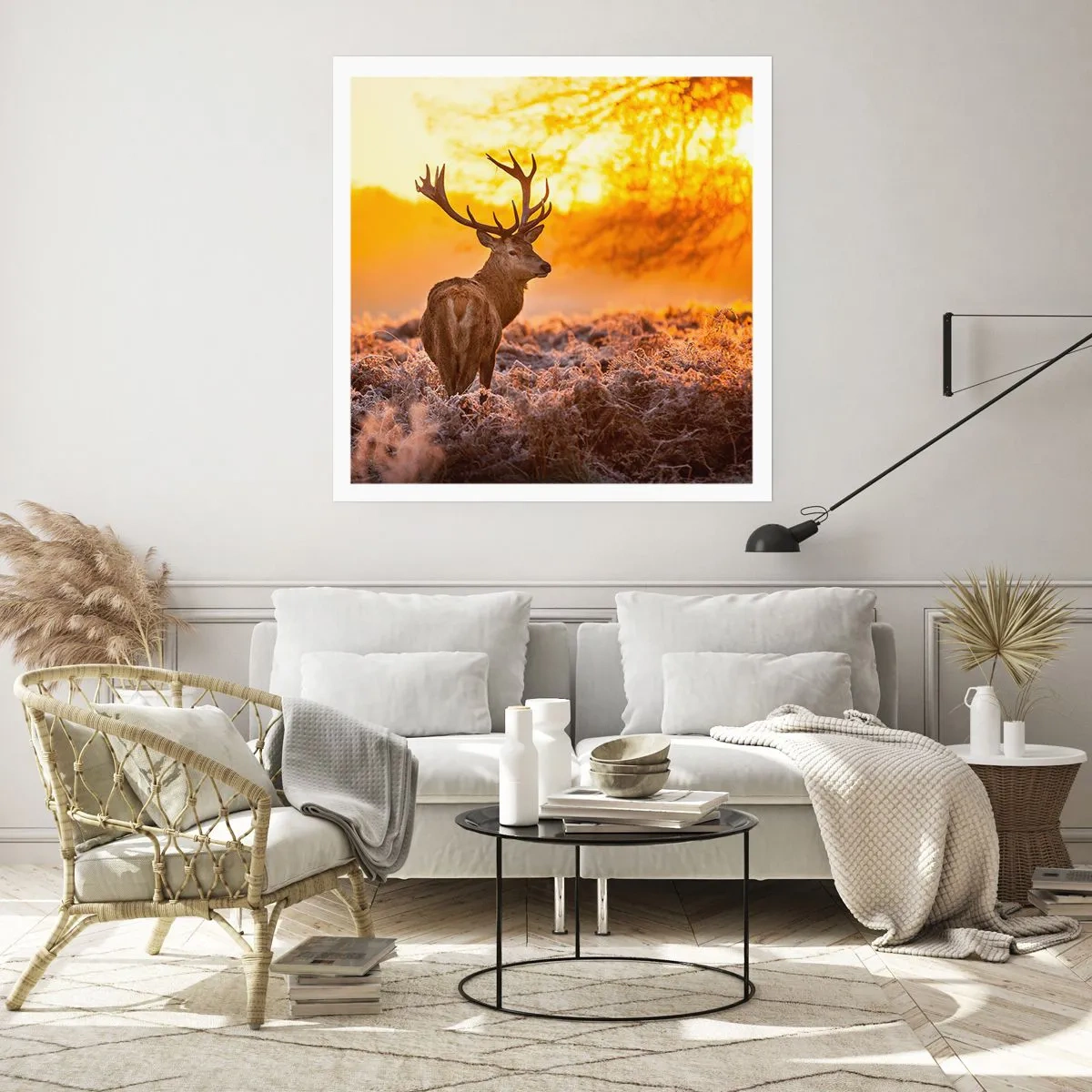 Affiche - Poster - Roi de la forêt automnal - 40x40 cm