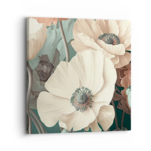 Impression sur toile - Image sur toile - Le murmure des coquelicots - 30x30 cm
