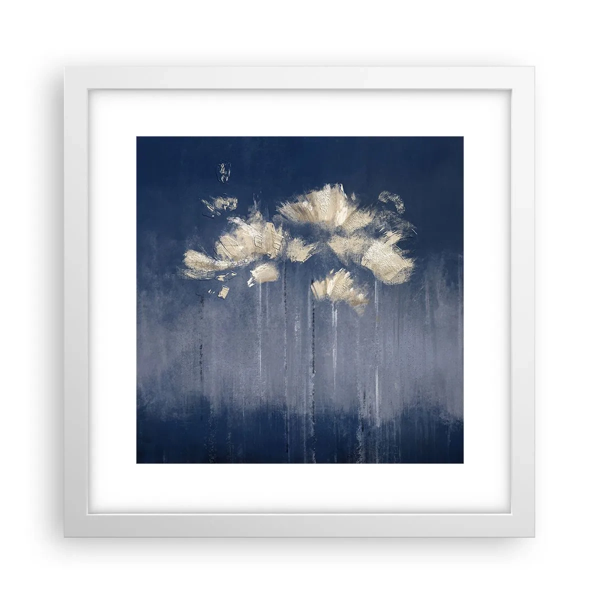 Affiche dans un cadre blanc - Poster - Comme des pétales au vent - 30x30 cm