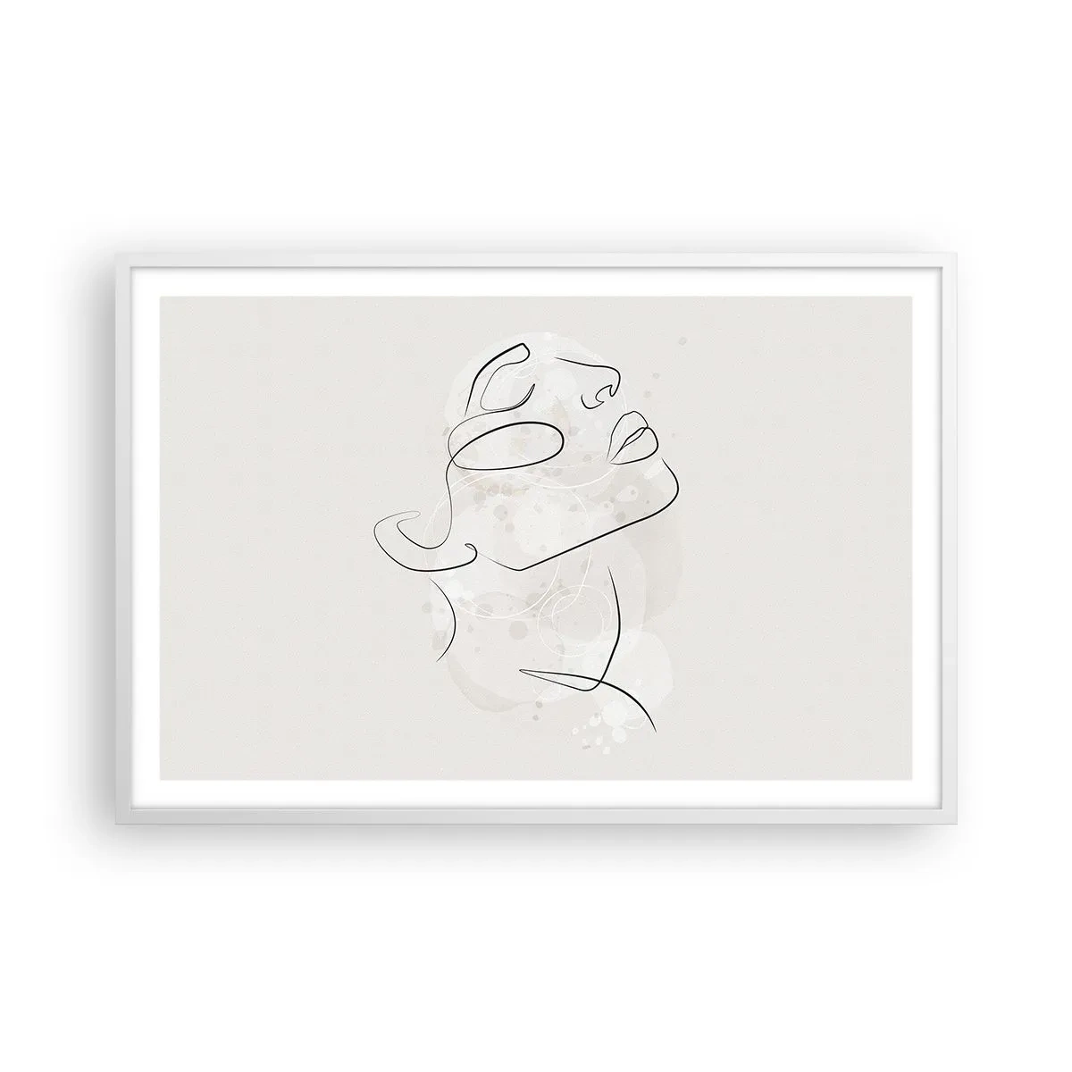 Affiche dans un cadre blanc - Poster - L'esquisse d'un rêve - 91x61 cm