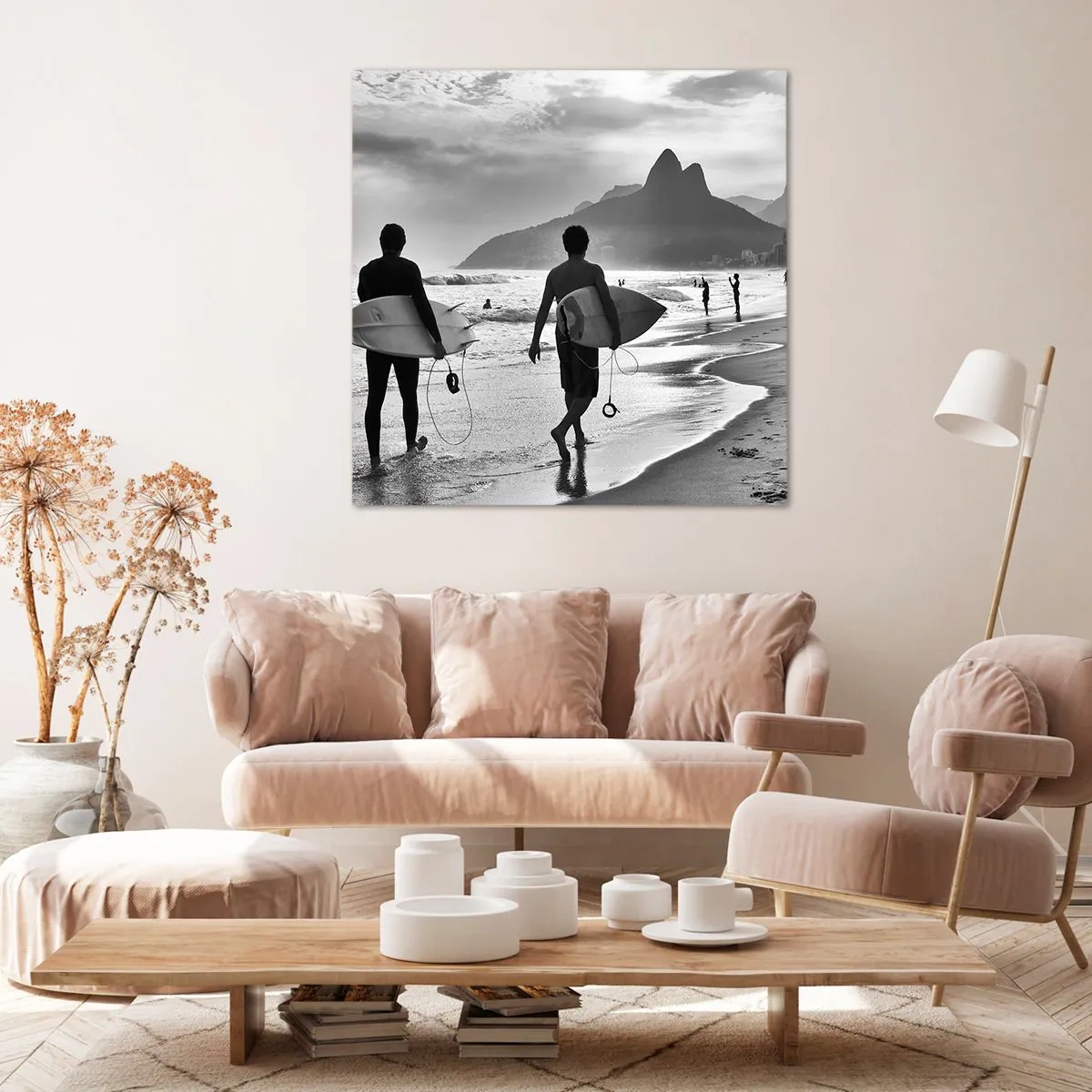 Impression sur toile - Image sur toile - Samba sur une vague - 40x40 cm