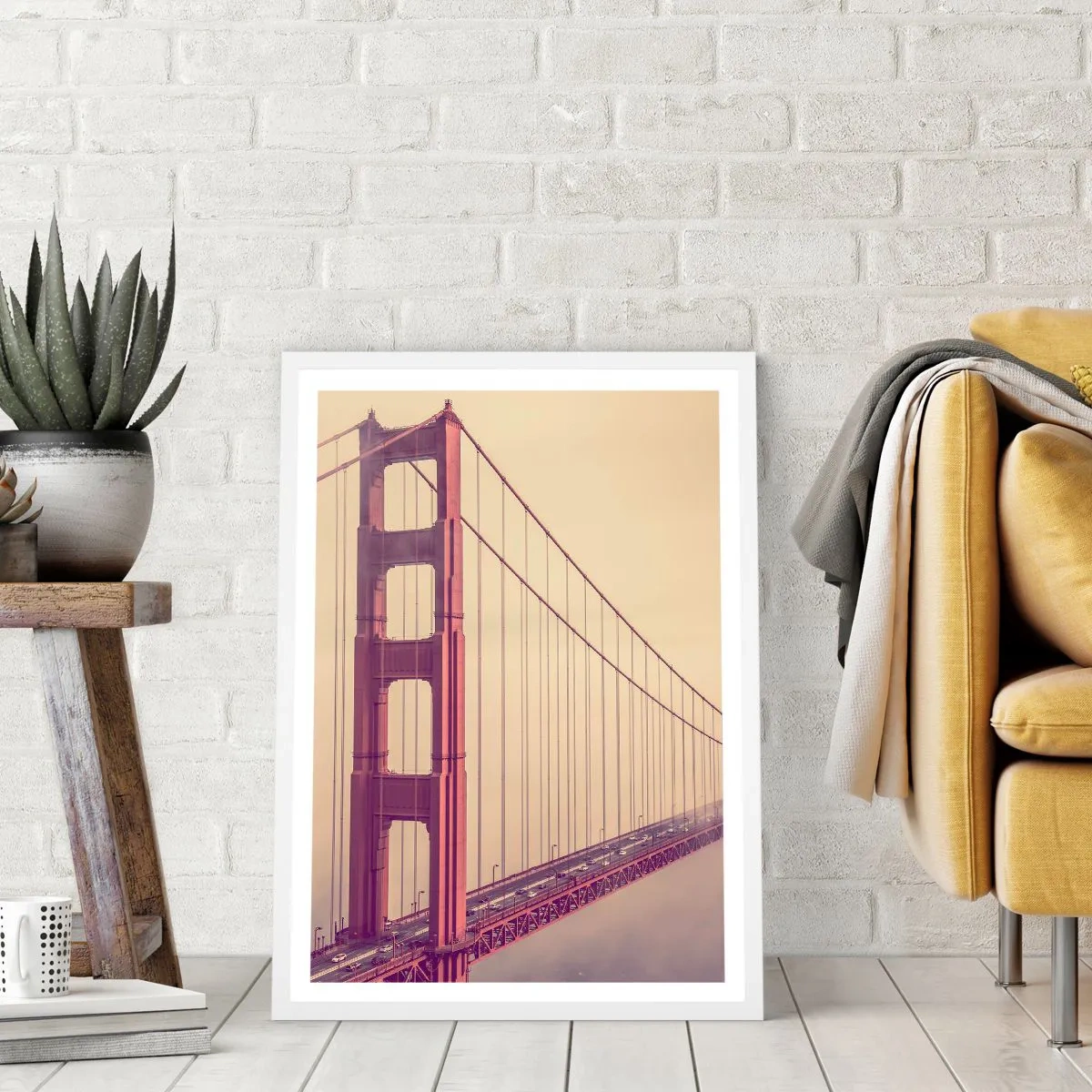 Affiche dans un cadre blanc - Poster - Entre ciel et terre - 30x40 cm