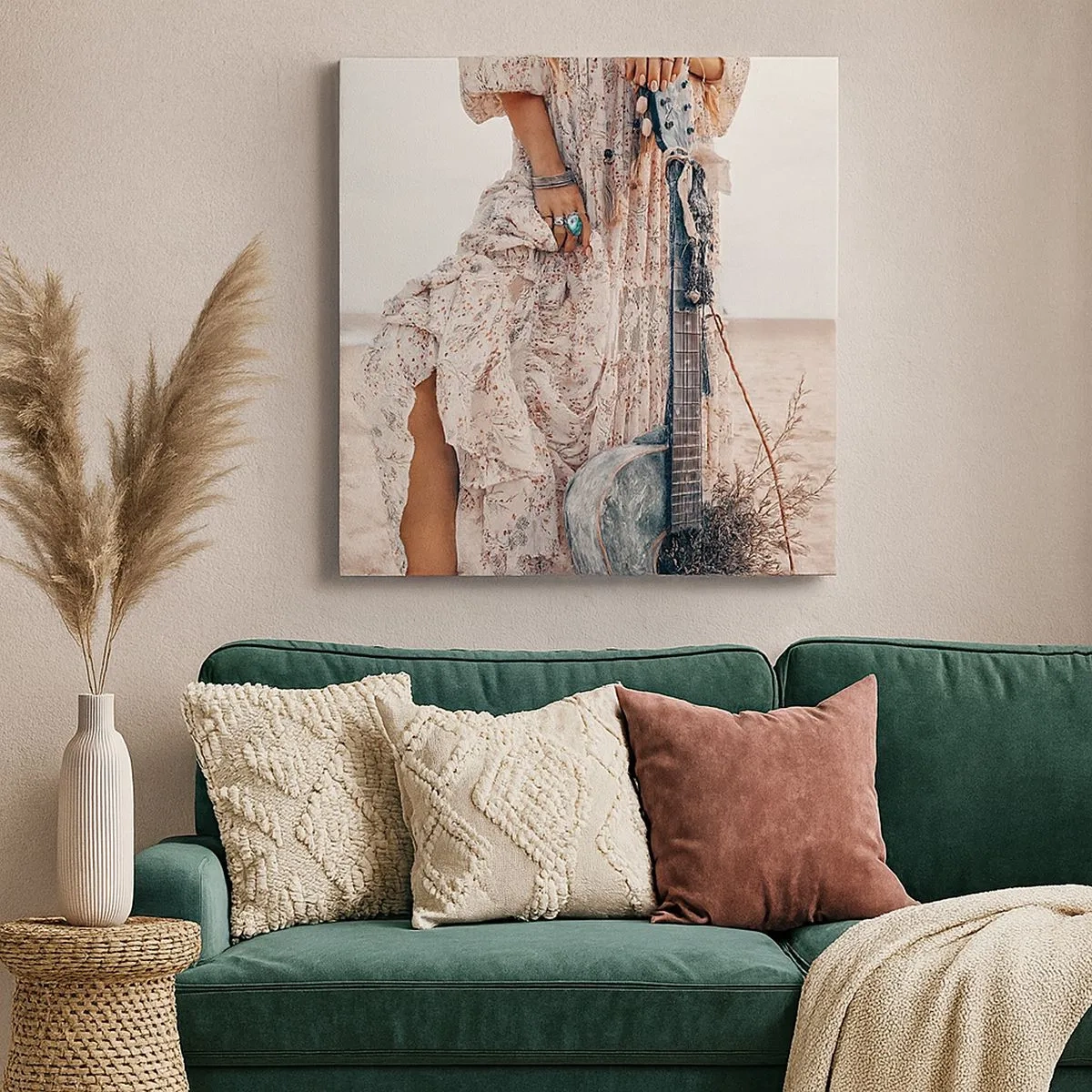 Impression sur toile - Image sur toile - Enfant de fleur en route - 30x30 cm