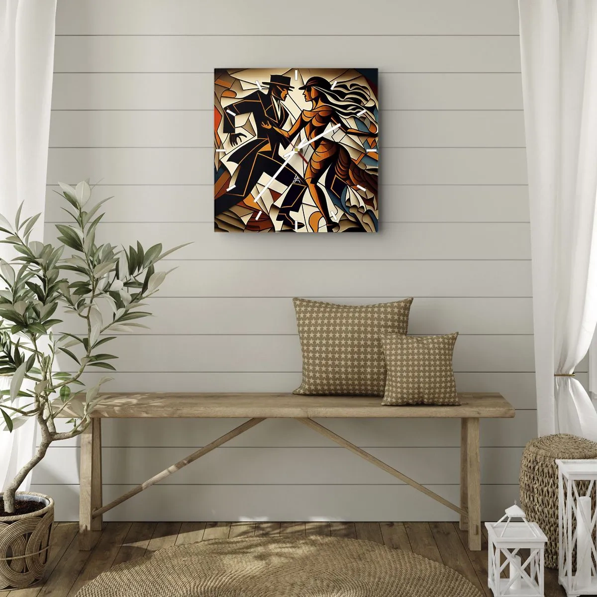 Horloge murale - Pendule murale - Danse de passion et de volupté - 40x40 cm