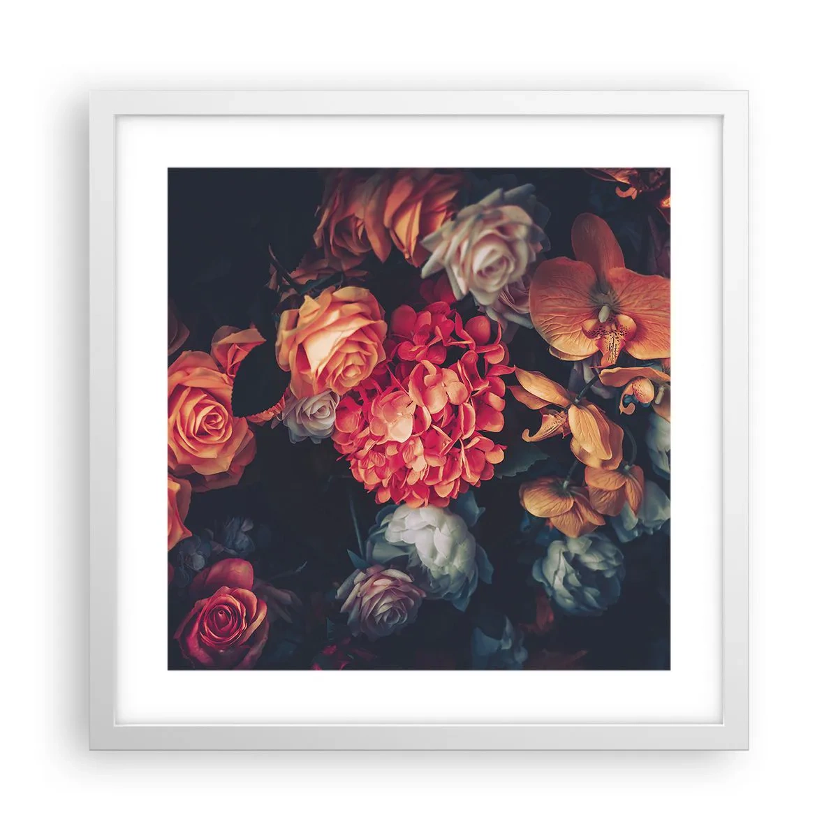 Affiche dans un cadre blanc - Poster - Comme chez les maîtres hollandais - 40x40 cm