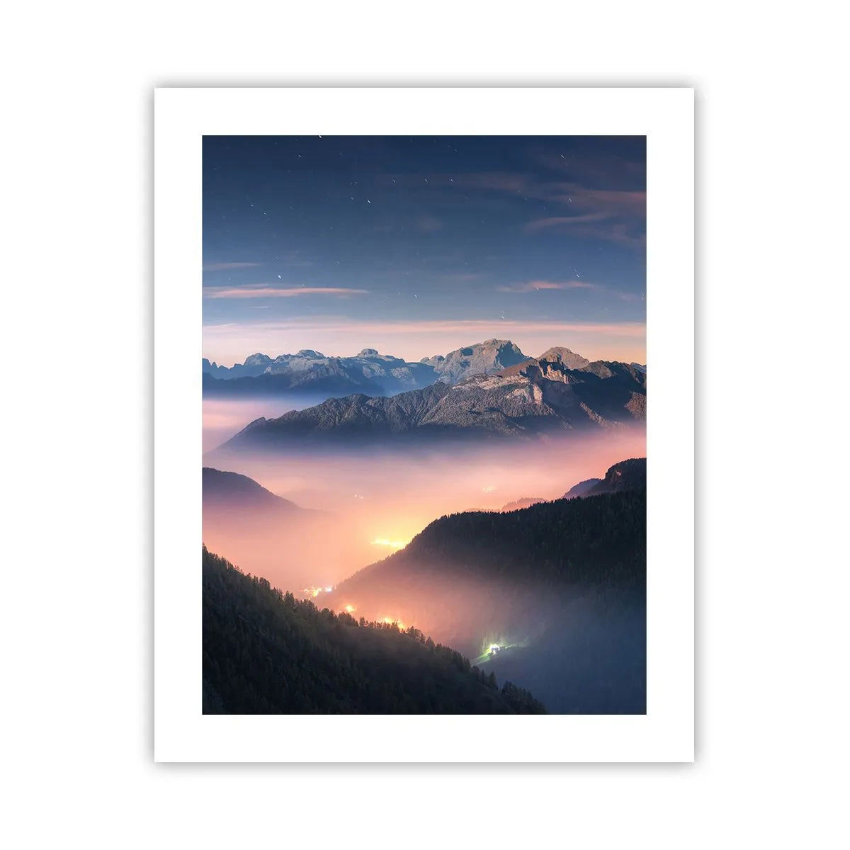 Affiche - Poster - Lumière dans les vallées - 40x50 cm