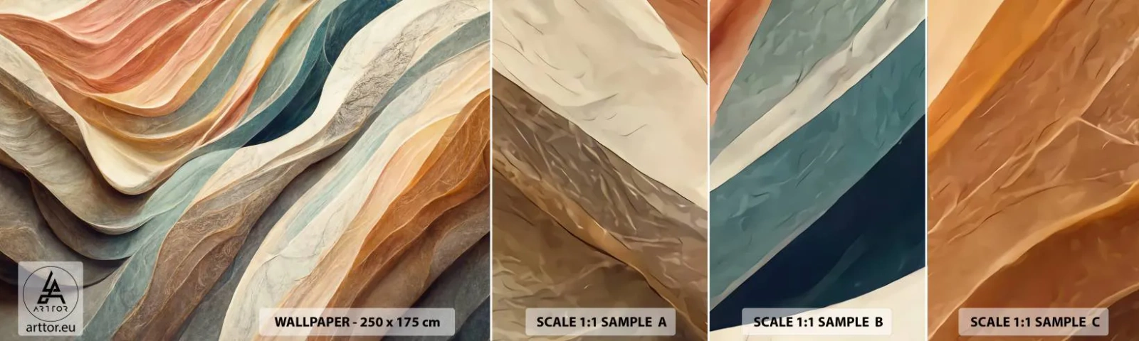 Échantillon De Papier Peint Standard Eco - Le moment avant le changement - Texture, Modèle, Brillant - 100x30 cm