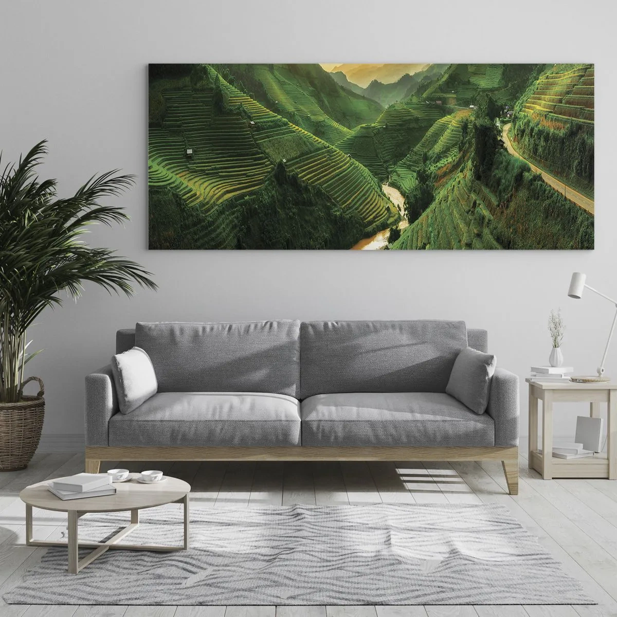 Impression sur verre - Image sur verre - Vallée vietnamienne - 100x40 cm