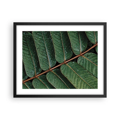 Affiche dans un cadre noir - Poster - Au rythme de la verdure - 50x40 cm