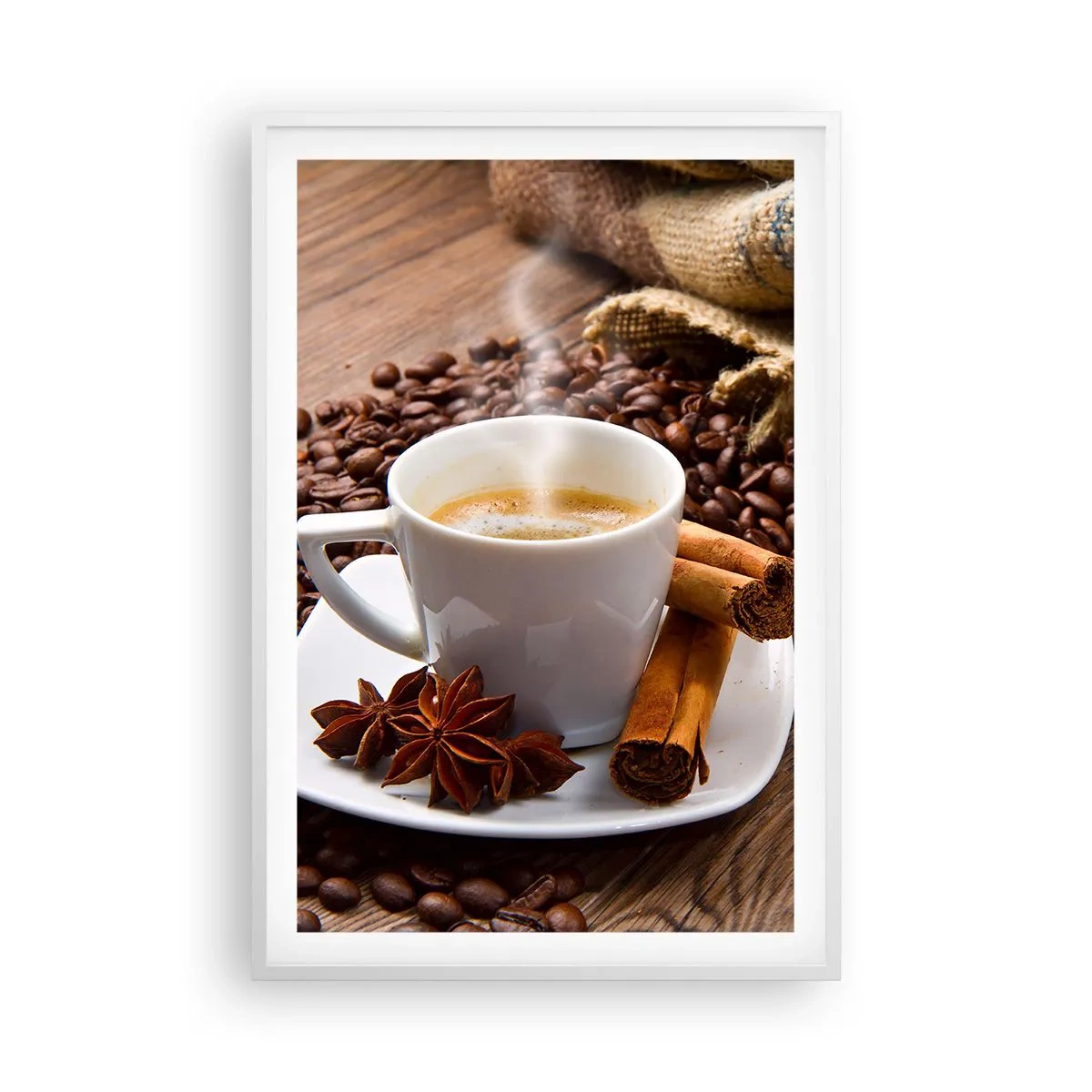 Affiche dans un cadre blanc - Poster - Saveur et arôme épicés - 61x91 cm