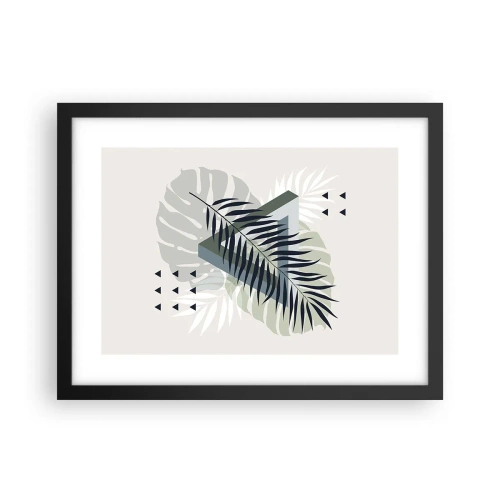 Affiche dans un cadre noir - Poster - Nature et géométrie - deux odres? - 40x30 cm