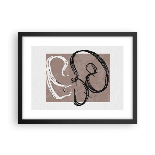 Affiche dans un cadre noir - Poster - Composition – la recherche de la plénitude - 40x30 cm