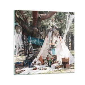 Impression sur verre - Image sur verre - Make love… - 50x50 cm