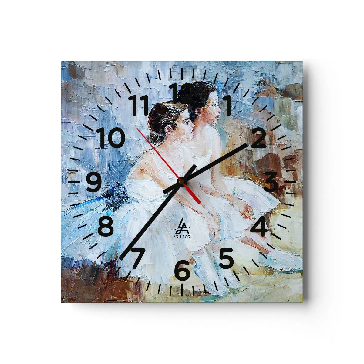 Horloge murale - Pendule murale - Reste de jeunes cygnes - 30x30 cm