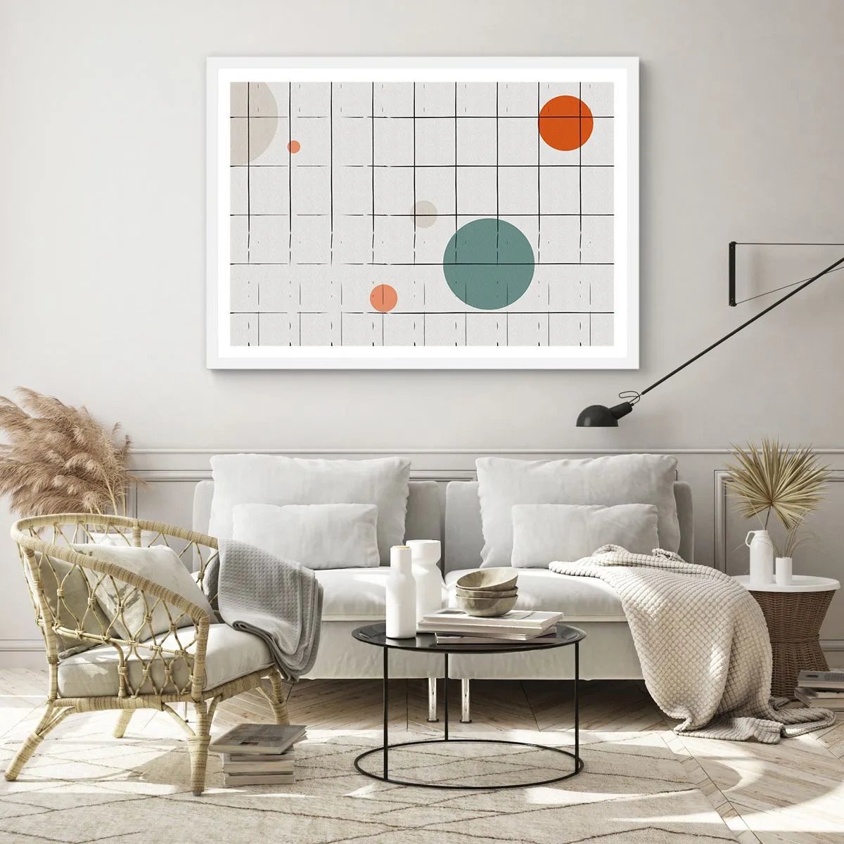 Affiche dans un cadre blanc - Poster - Piégé. Nous ou eux ? - 91x61 cm