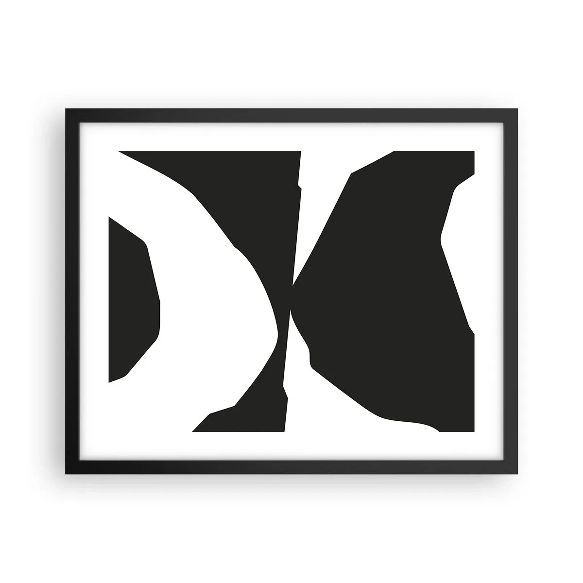 Affiche dans un cadre noir - Poster - Positif négatif - 50x40 cm