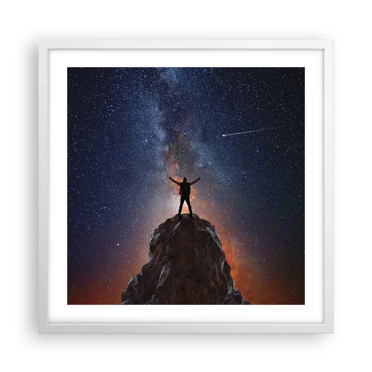 Affiche dans un cadre blanc - Poster - Le force est avec moi! - 50x50 cm