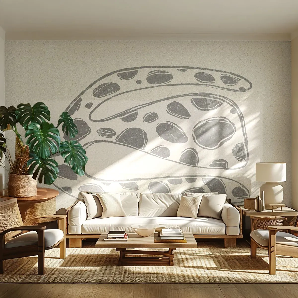 Papier Peint Photo Premium Canvas - Une étrange créature - Bohème, Minimalisme, Brillant - 350x256 cm