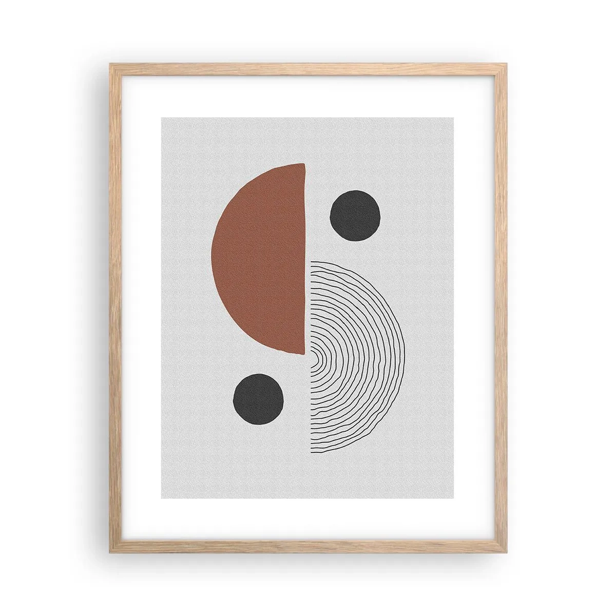 Affiche dans un chêne clair - Poster - Perfection de la roue - 40x50 cm