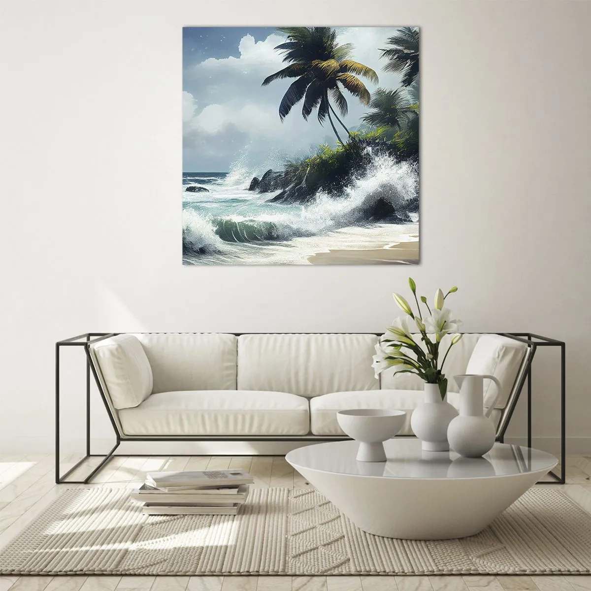 Impression sur verre - Image sur verre - Sur une côte tropicale - 30x30 cm