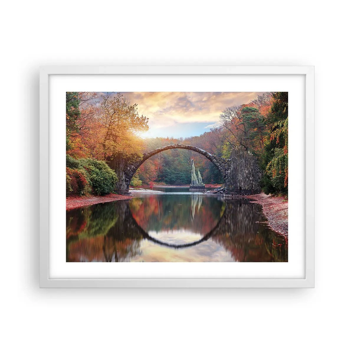 Affiche dans un cadre blanc - Poster - De l'autre cote du miroir - 50x40 cm