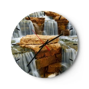 Horloge murale - Pendule murale - Escalier vers le ciel - 40x40 cm