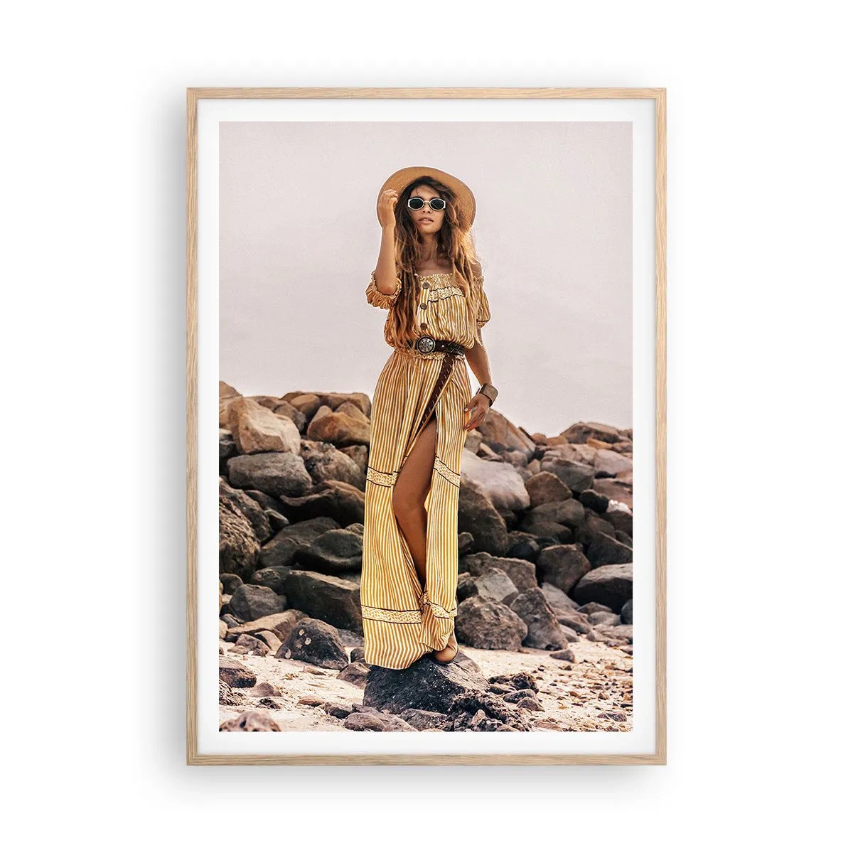 Affiche dans un chêne clair - Poster - La magie des pierres - 70x100 cm