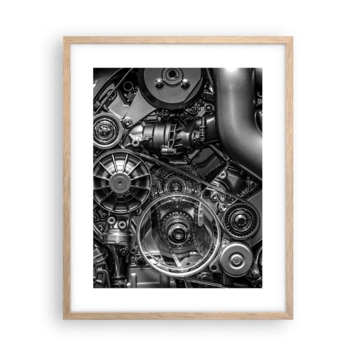 Affiche dans un chêne clair - Poster - Poésie mécanique - 40x50 cm