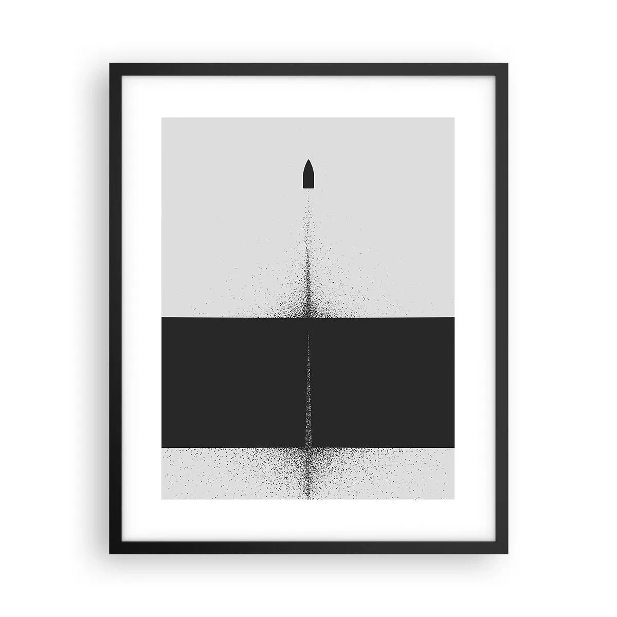 Affiche dans un cadre noir - Poster - Droit au but - 40x50 cm