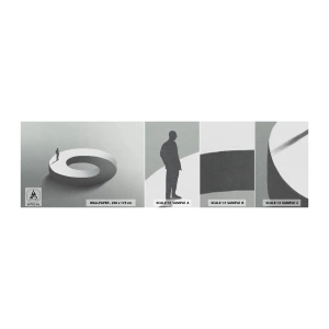 Échantillon de Papier Peint Autocollant Deluxe Sticker - Et sois intelligent ici - Homme, 3D, Homme d'affaire - 100x30 cm