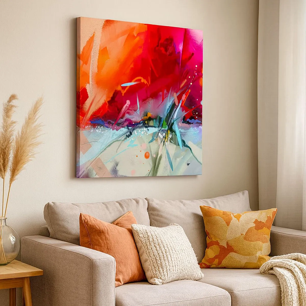 Impression sur toile - Image sur toile - Une explosion de lumières et de couleurs - 30x30 cm