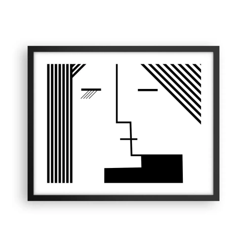 Affiche dans un cadre noir - Poster - Juste un baiser - 50x40 cm
