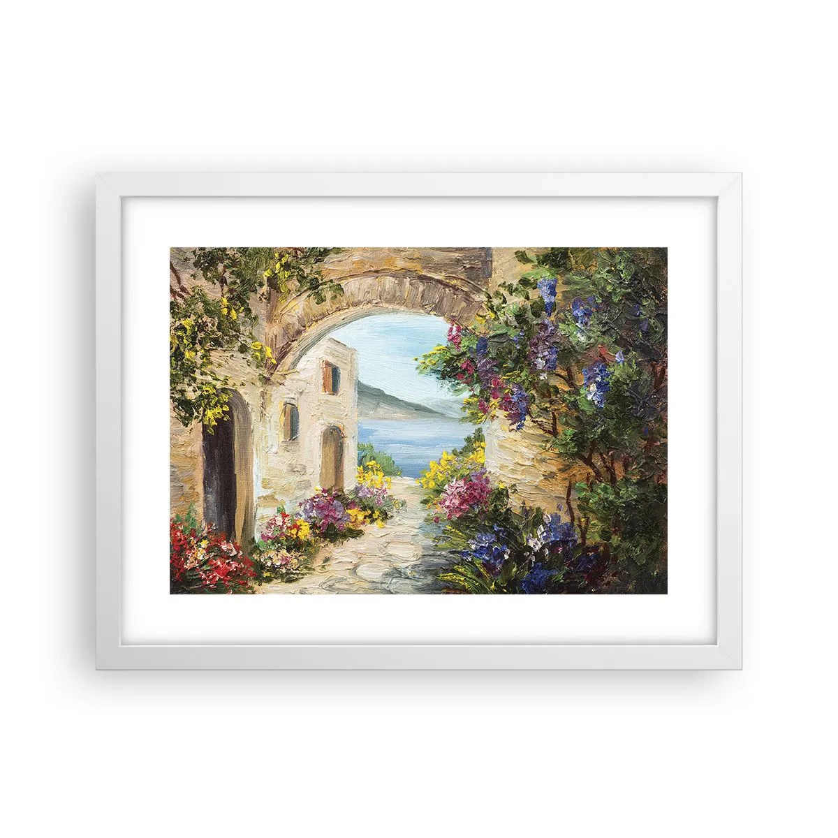 Affiche dans un cadre blanc - Poster - Le charme d'une province côtière - 40x30 cm