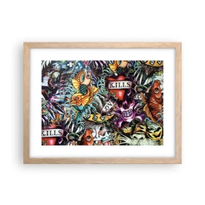 Affiche dans un chêne clair - Poster - Le rêve du tatoueur - 40x30 cm