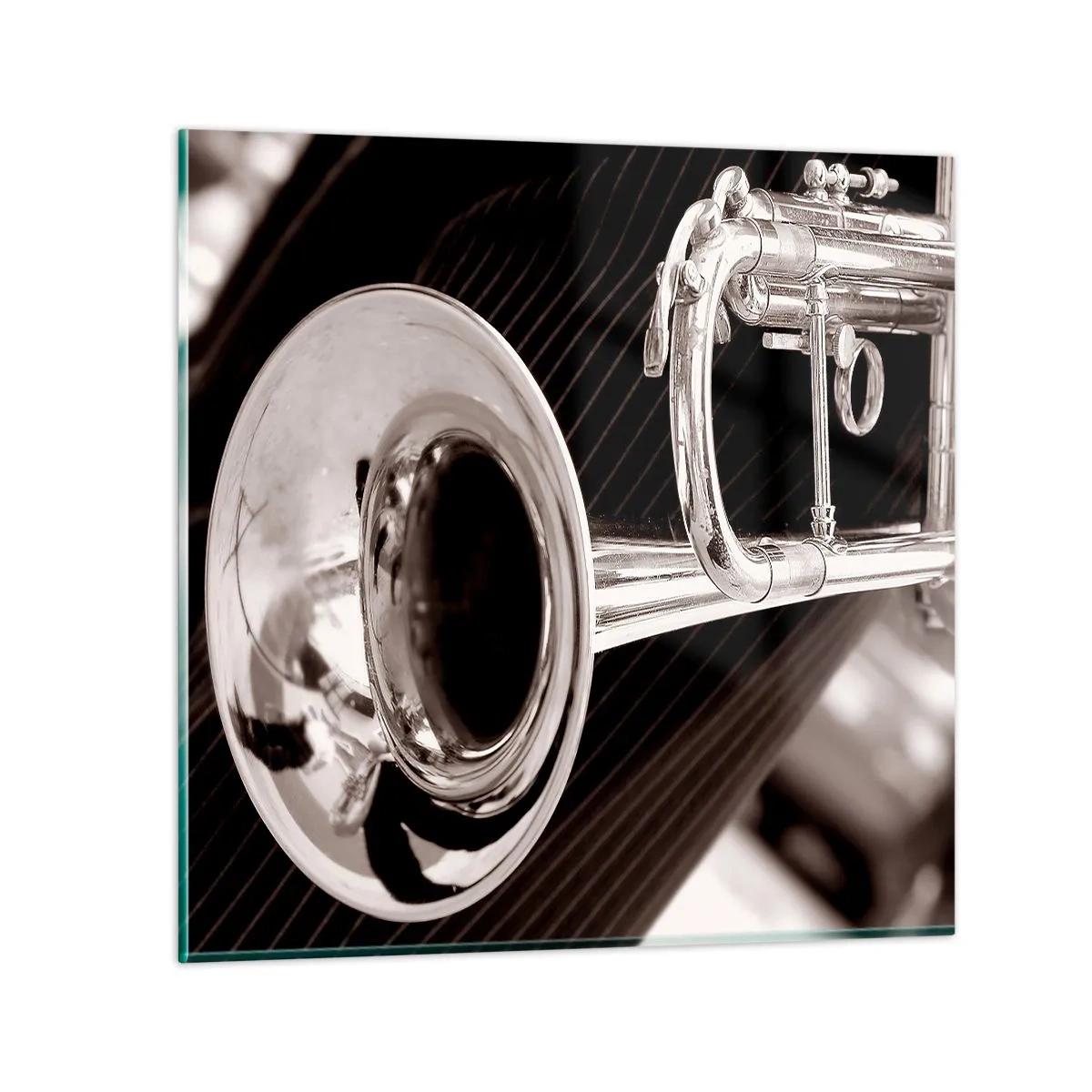 Impression sur verre - Image sur verre - Voyage musical vers les années 30 - 40x40 cm