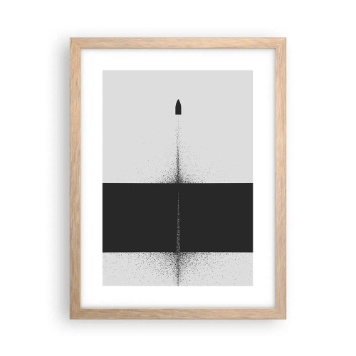 Affiche dans un chêne clair - Poster - Droit au but - 30x40 cm