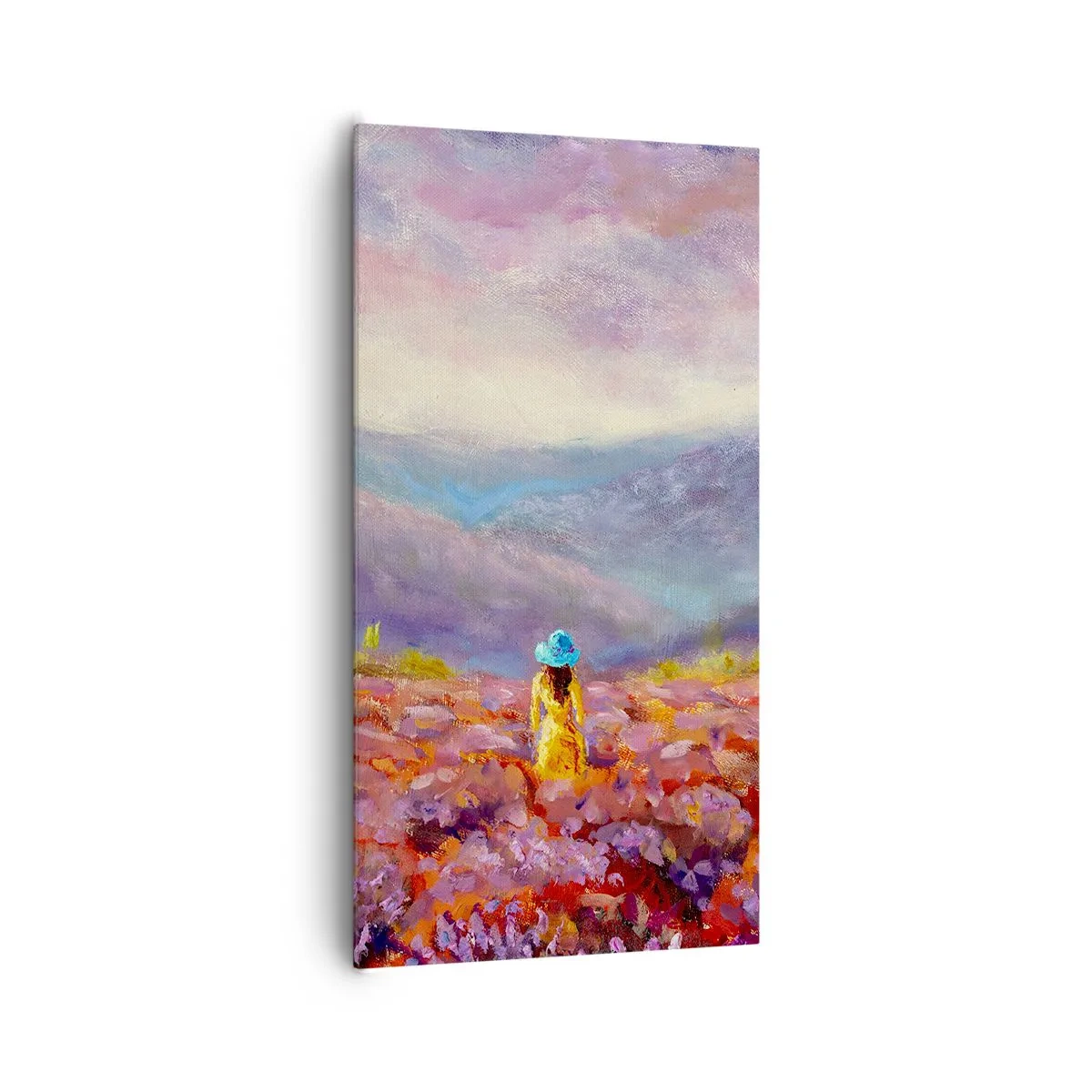 Impression sur toile - Image sur toile - Dans un monde lavande - 65x120 cm